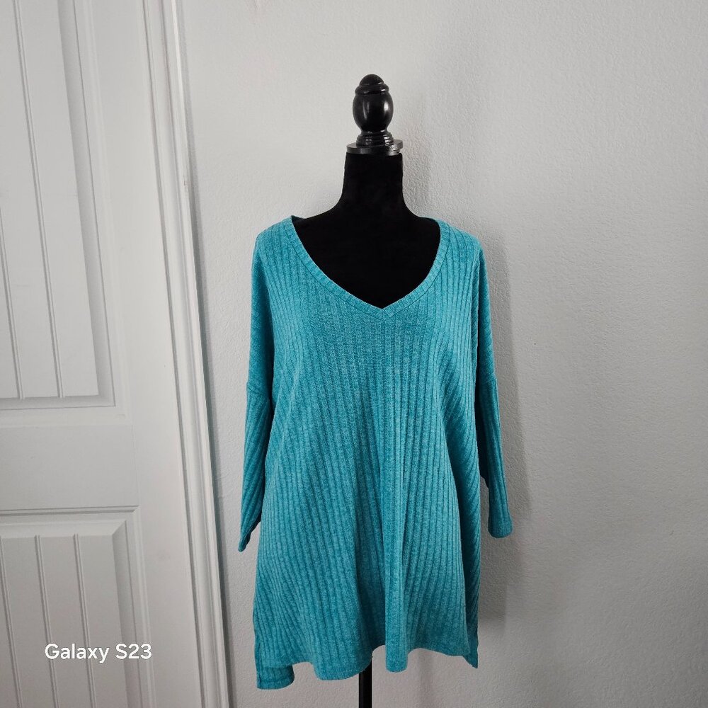 Teal Pullover by Faded Glory